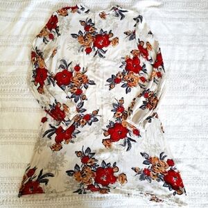 Le lis Nordstrom brand floral print dress, brushed cotton, long sleeve, modest